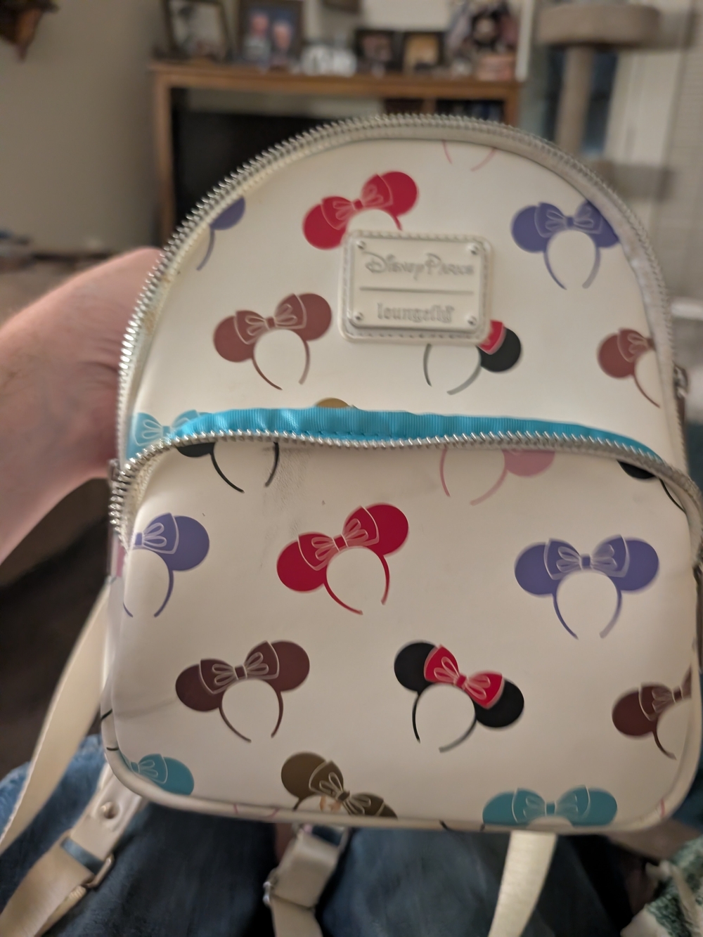 Loungefly Disney Princess White Minnie Ears Mini Backpack
